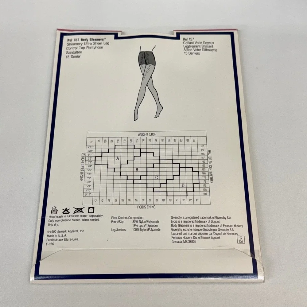 Vtg Givenchy Pantyhose Lot 3 Pairs Body Gleamers Smoothers Size D‎ Black Ivory